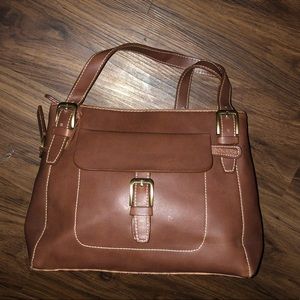 DOCKERS TANNED LEATHERED HANDBAG